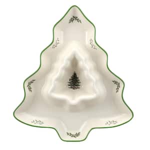 Christmas Tree 13 in. Ceramic Chip and Dip