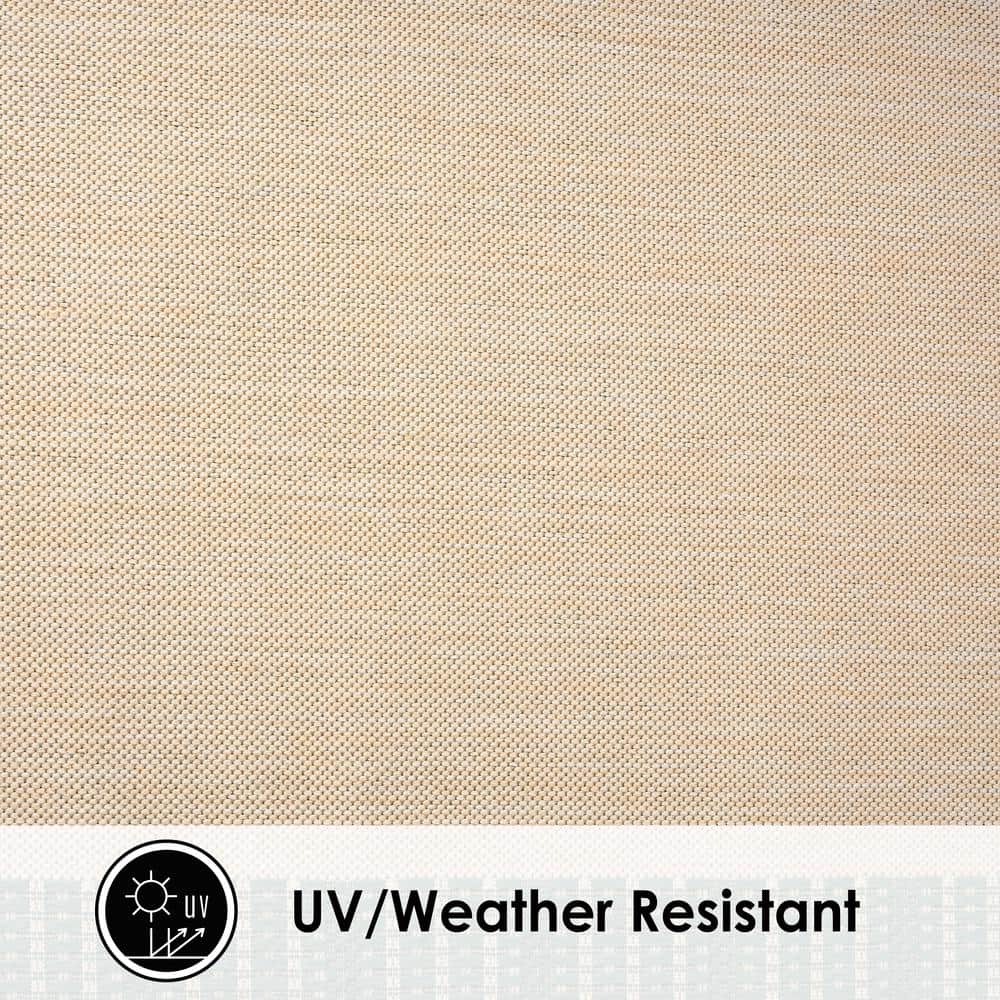 Landry 5'2" x 7'2" Beige and Green Synthetic Indoor/Outdoor Area Rug