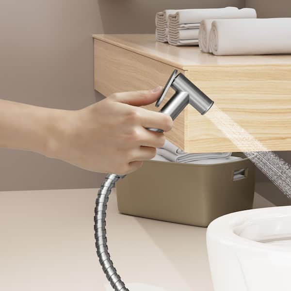 YAWWALK 1 Handle Bidet Faucet with 47 in. Stainless Steel Hose and