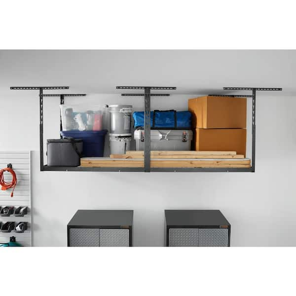 Gladiator GearLoft Hammered Granite Adjustable Height Overhead Garage  Storage Rack (96 in W x 24 in D) GALS28M2KG - The Home Depot