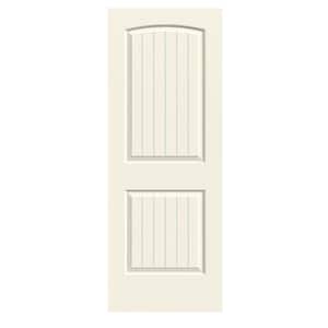 24 in. x 80 in. Santa Fe Vanilla Painted Smooth Solid Core Molded Composite MDF Interior Door Slab