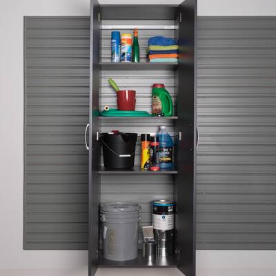 3-Piece Composite Wall Mounted Garage Storage System in Silver (96 in. W x 72 in. H x 17 in. D)