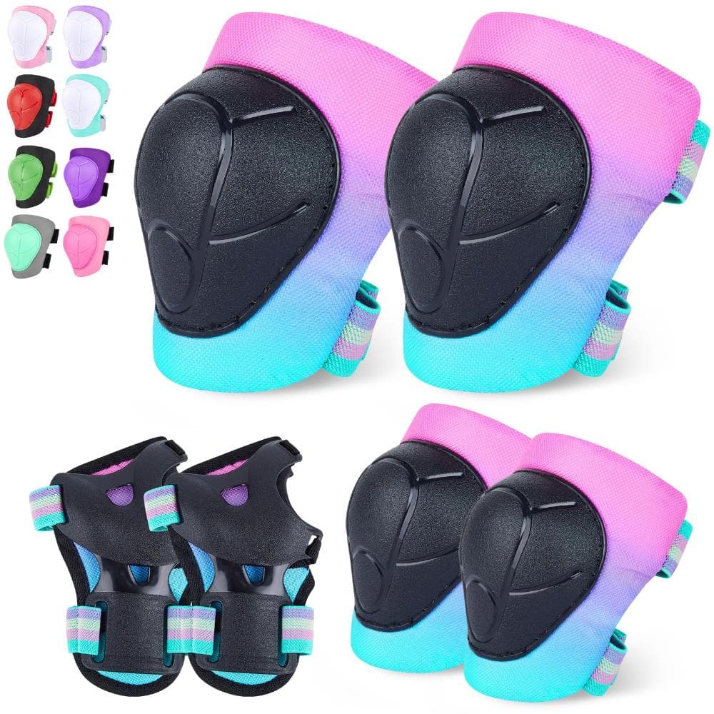 Kids Knee Pads and Elbow Pads with Wrist Guards Set for Ages 3-8, PE Shell EVA Cushion Protective Gear for Inline price history on PriceWatchPro