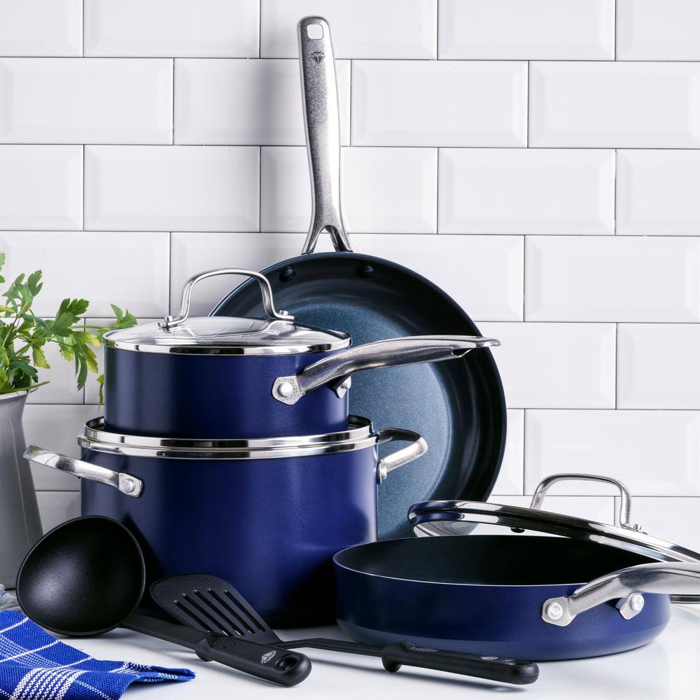 9-Piece Stainless Steel and Aluminum Nonstick Cookware Set