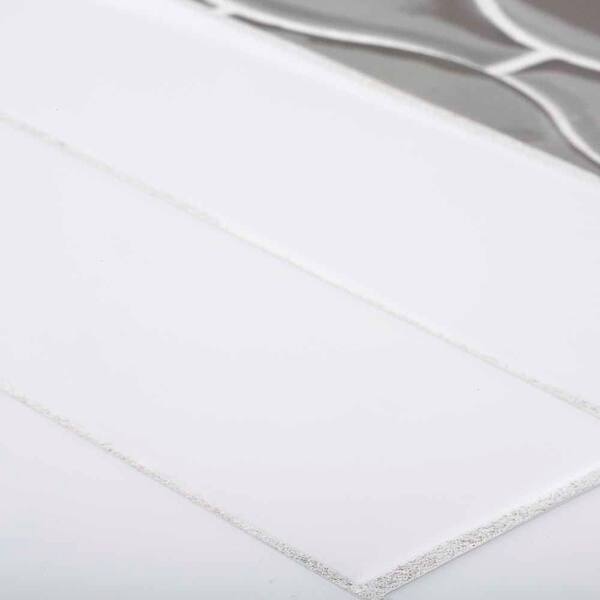 Jeffrey Court Allegro White 3 in. x 12 in. Glossy Ceramic Wall Tile (16.5 sq. ft. / case)