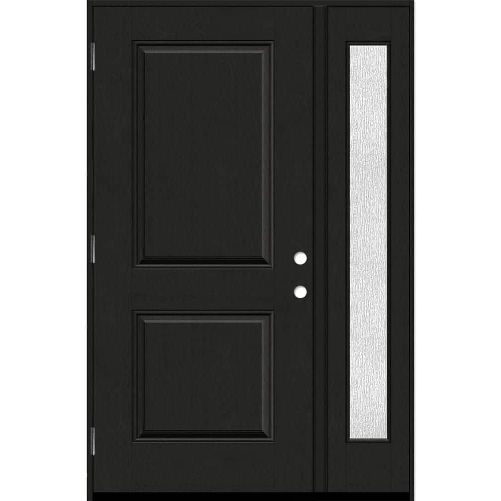 Regency 51 in. x 80 in. 2P Squaretop RHOS Onyx Stain Mahogany Fiberglass Prehung Front Door with Rain 12 in. SL 6-9/16 price history on PriceWatchPro