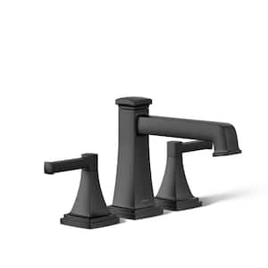 Riff 2-Handle Tub Faucet Trim Kit with Diverter Spout in Matte Black