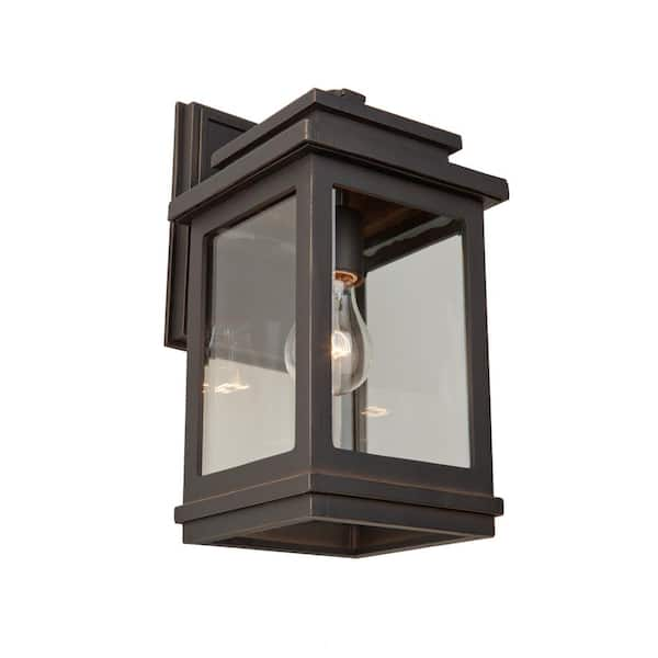 ARTCRAFT 1-Light Oil Rubbed Bronze Outdoor Wall Lantern Sconce