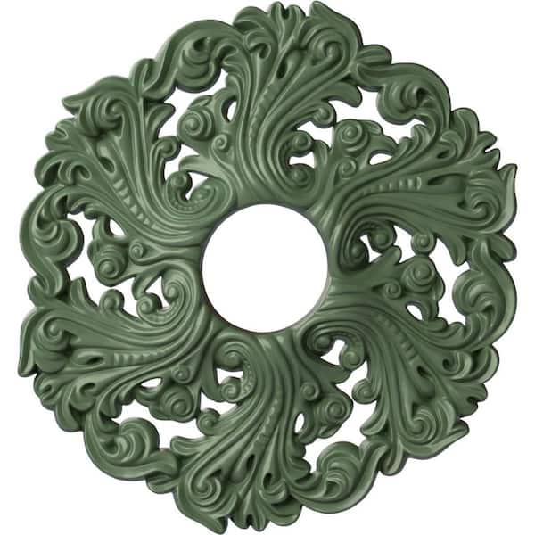 1-3/4" x 19-5/8" x 19-5/8" Polyurethane Orrington Ceiling, Hand-Painted Athenian Green