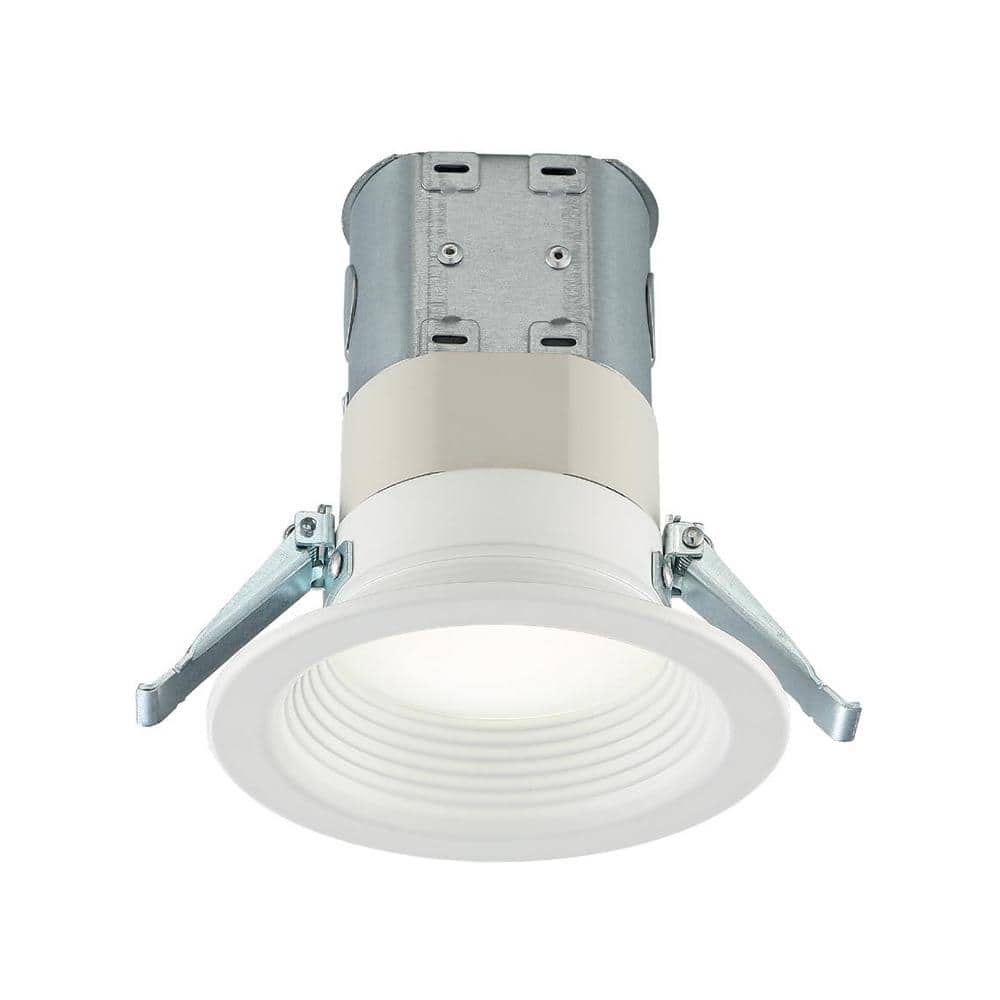 Commercial Electric 1-Pack Easy-Up 4 in. White Integrated LED