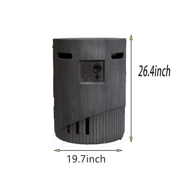 20 in. Magnesium Oxide Outdoor Gas Fire Pit Table, 32000 BTU Fire