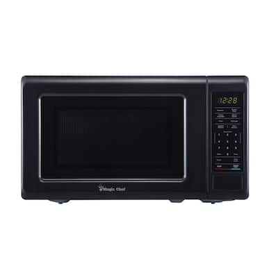 0.7 cu. ft. Countertop Microwave in Black with Gray Cavity