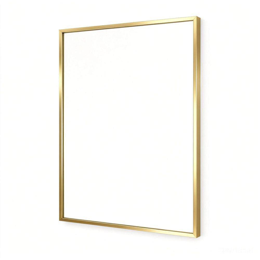 30 in. W x 48 in. H Modern Bathroom Vanity Mirror with Double Beveled Frame for Home Decor in Gold price history on PriceWatchPro