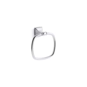 Grand Wall Mounted Towel Ring in Polished Chrome