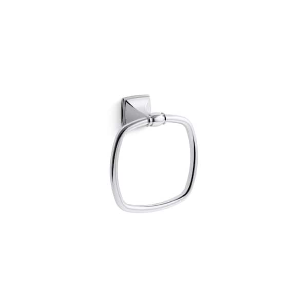 KOHLER Grand Wall Mounted Towel Ring in Polished Chrome