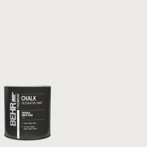 BEHR PREMIUM 1 qt. #BCP08 Tin White Interior Chalk Decorative Paint 710004  - The Home Depot