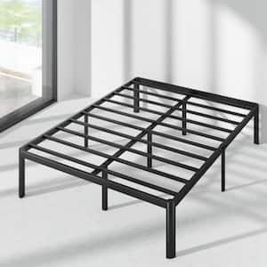 Van 16 Inch Metal Platform Bed Frame with Steel Slat Support, King