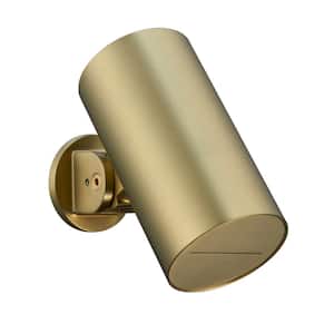1-Spray Patterns with 6.9 GPM 3.15 in. Wall Mount Fixed Shower Head in Brushed Gold Waterfall Round