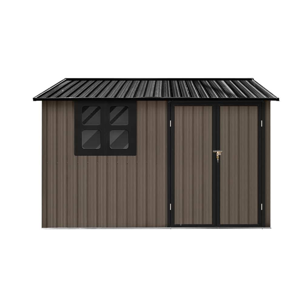 6 ft. W x 8 ft. D Metal Outdoor Storage Shed, Garden Sheds with Window, for