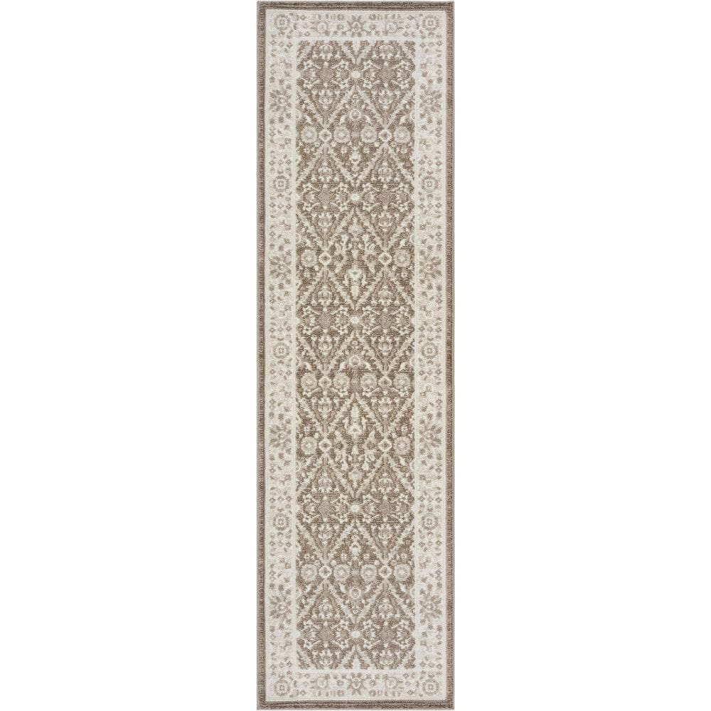 Renewed Ivory Mocha 2 ft. x 8 ft. Distressed Traditional Runner Area Rug price history on PriceWatchPro