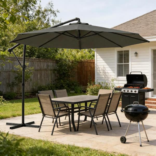 coral coast 10 ft steel offset patio umbrella Coral Coast Umbrella