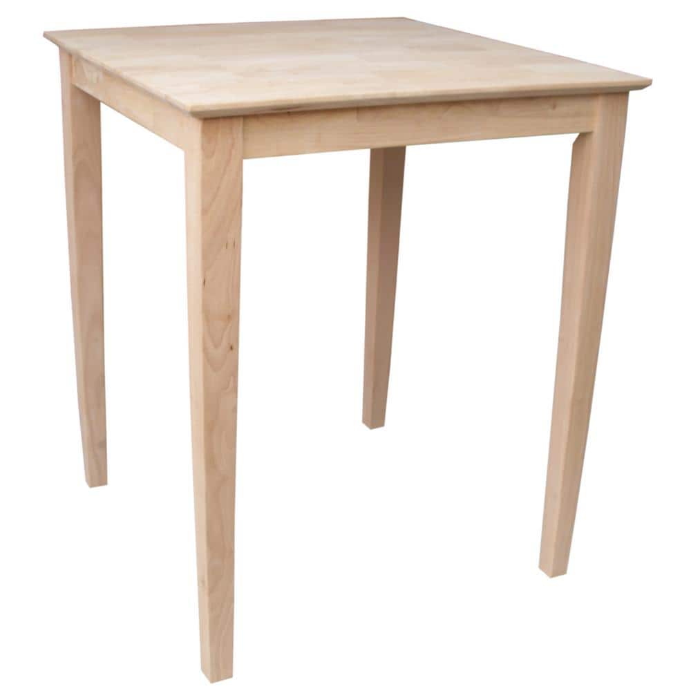 36" Brown Solid Wood Extendable Counter Height Table