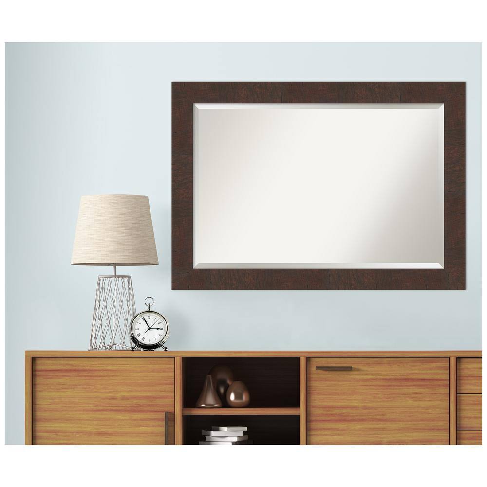 Wildwood Brown Distressed Walnut Rectangular Wall Mirror