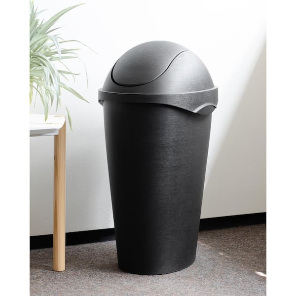 Umbra Swinger 12 Gal. Plastic Waste Basket 086300-040 - The Home Depot