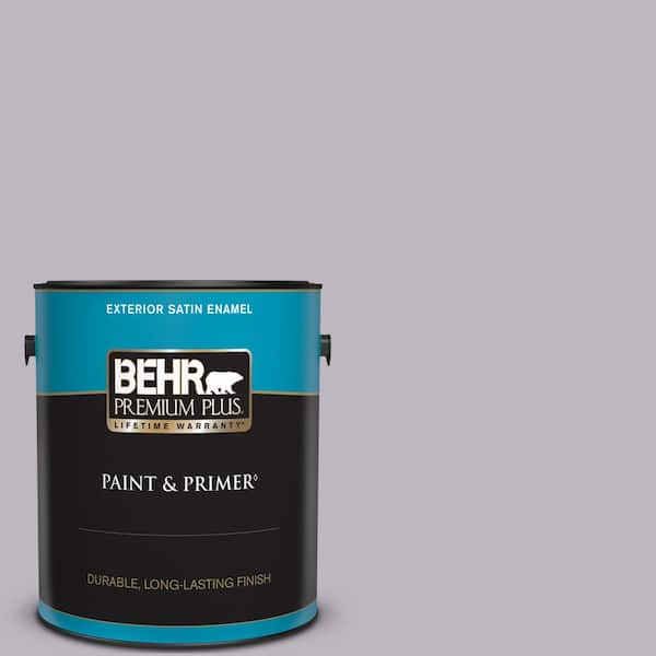 BEHR PREMIUM PLUS 1 gal. #PPU16-09 Aster Satin Enamel Exterior Paint & Primer