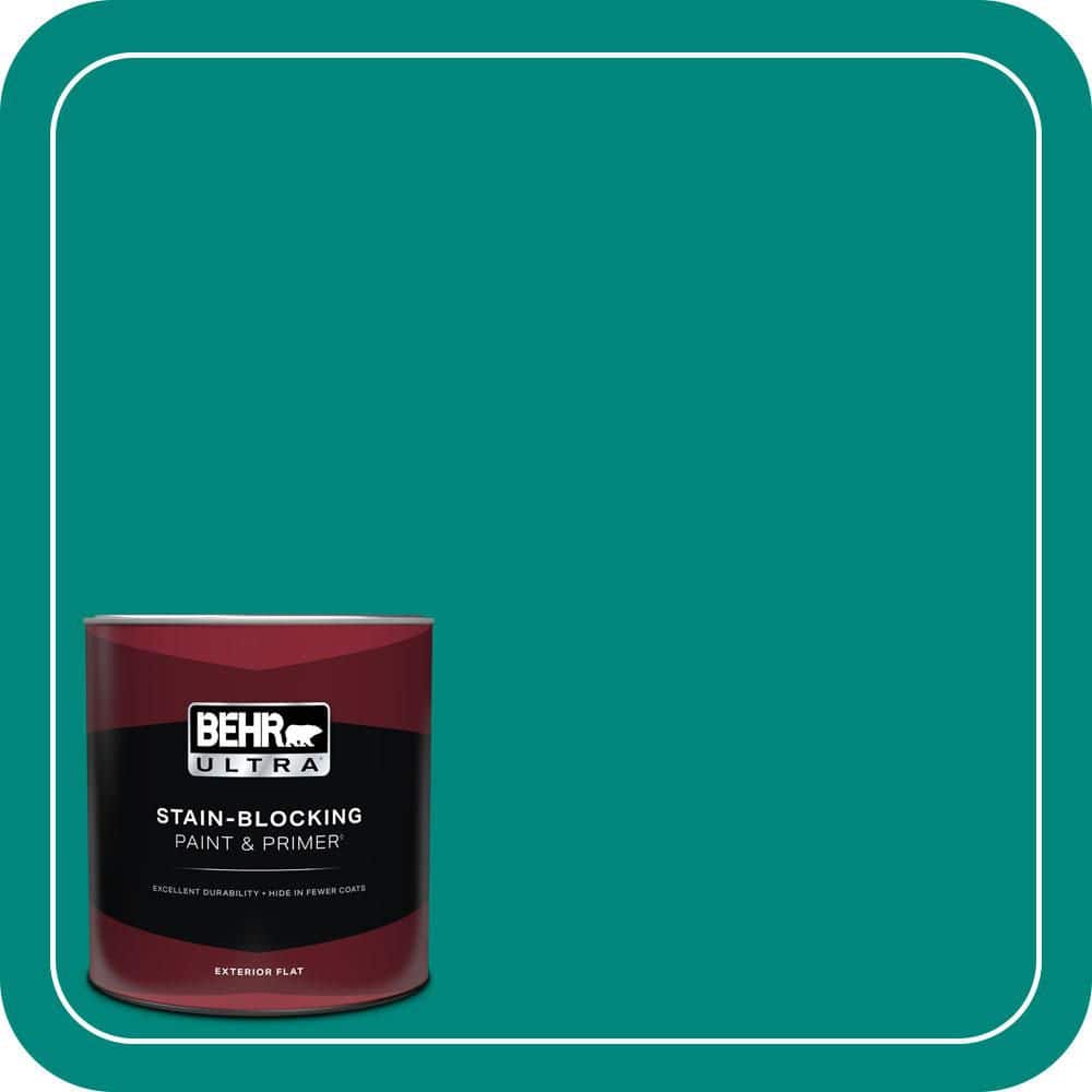 1 qt. #P450-7 Mystic Turquoise Flat Exterior Paint & Primer price history on PriceWatchPro