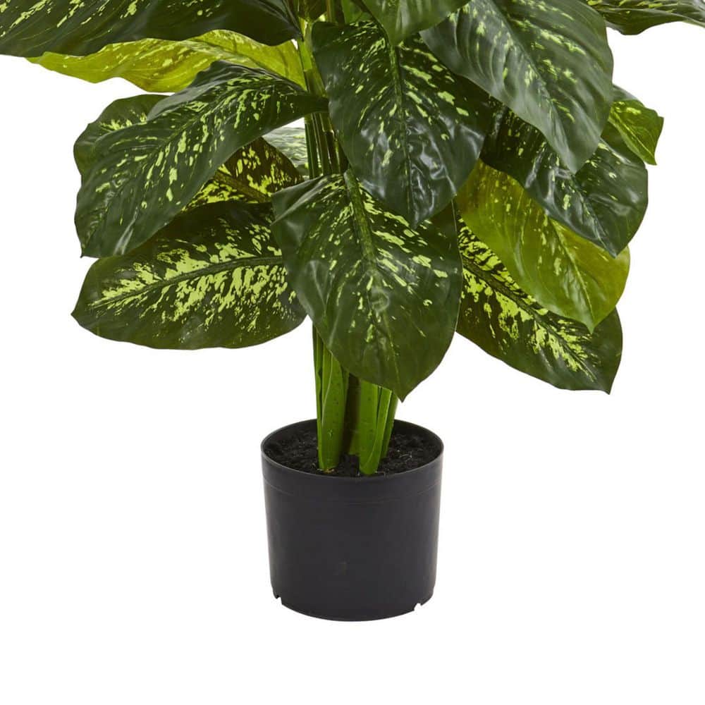 42'' Green Faux Leopard Lily Potted Plant with Lights