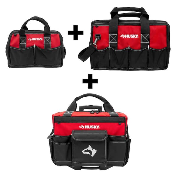 18 in. Rolling Tool Bag with 18 in. and 12 in. Tool Bags