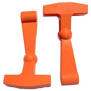 2-Piece Rubber Replacement Lid Latches Compatible with Yeti RTIC and Other Related Coolers Traditional Orange