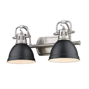 Duncan 16.5 in. 2-Light Pewter Vanity Light