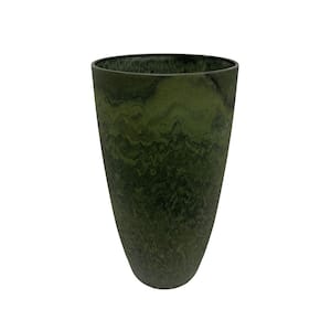 Acerra 11.5 in. x 20 in. H, Curved Vase Plastic Planter, Green