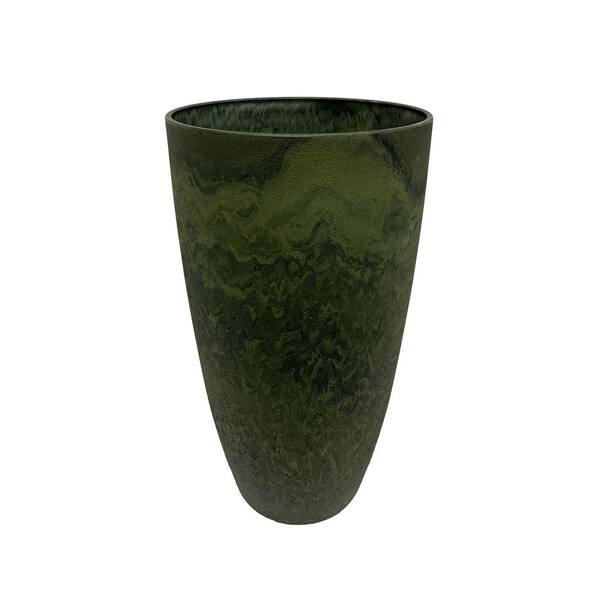 Algreen Acerra 11.5 in. x 20 in. H, Curved Vase Plastic Planter, Green