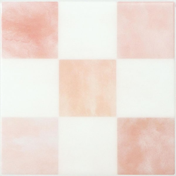 Damier Petra Multicolor 7.75 in. x 7.75 in. Vinyl Peel and Stick Tile (1.59 sq. ft./4 Pack)