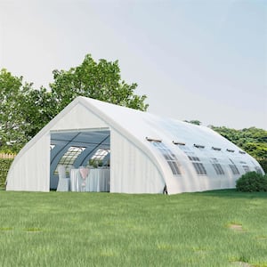 20 ft. x 40 ft. White Peach Shaped Party Tent Heavy-duty Wedding Canopy with Zipper Doors