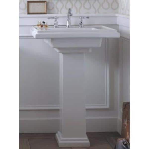 Tresham Fireclay Pedestal in White