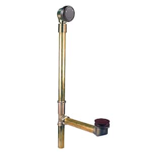 23 in. Deep Soak Tip-Toe Drain Bath Waste Overflow with Ball Joint, Oil Rubbed Bronze