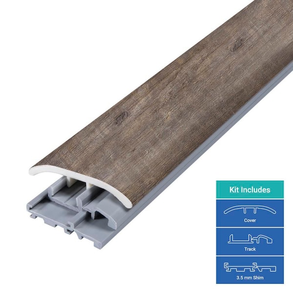 Bradbury 0.31 in. T x 2 in. W x 78.7 in. L Vinyl 4-in-1 Molding