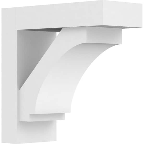Ekena Millwork Standard Imperial 5 in. W x 12 in. H x 12 in. D Signature Urethane Polyurethane Bracket With Block Ends