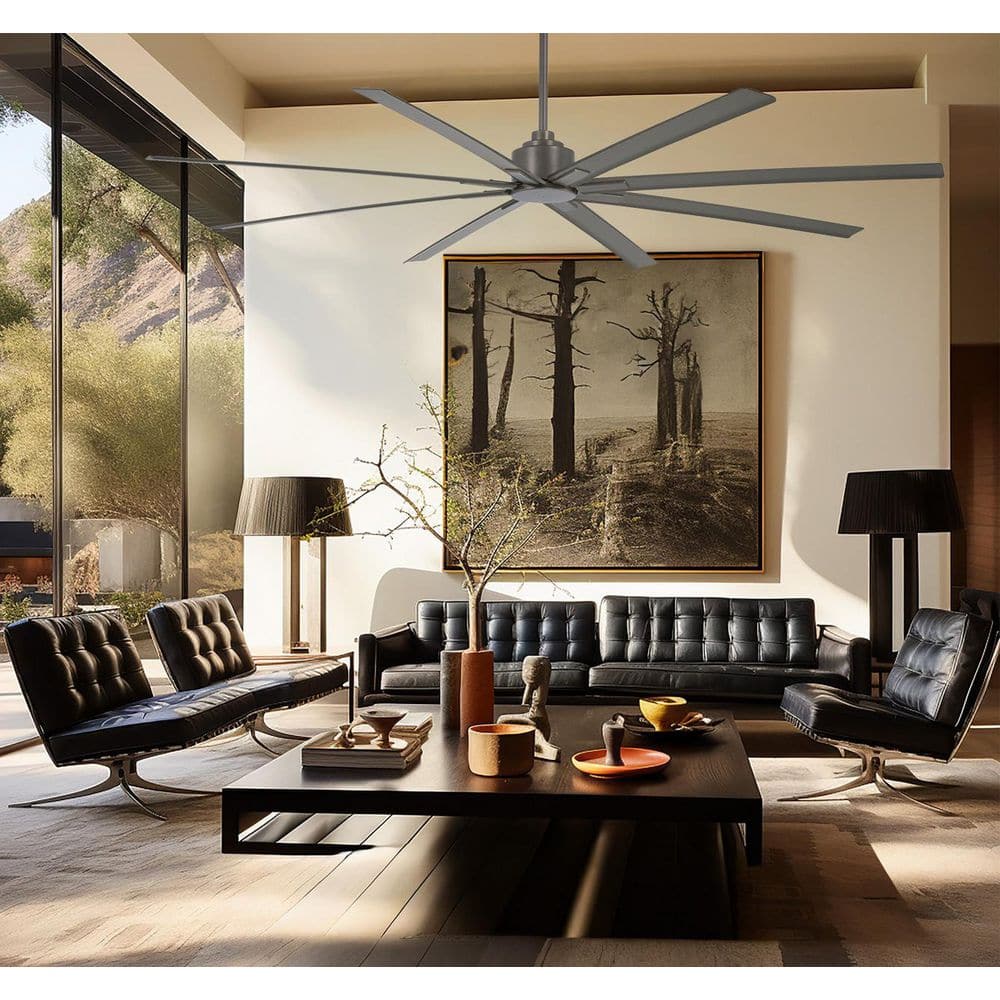 MINKA-AIRE Xtreme H2O 84 in. Indoor/Outdoor Smoked Iron Ceiling