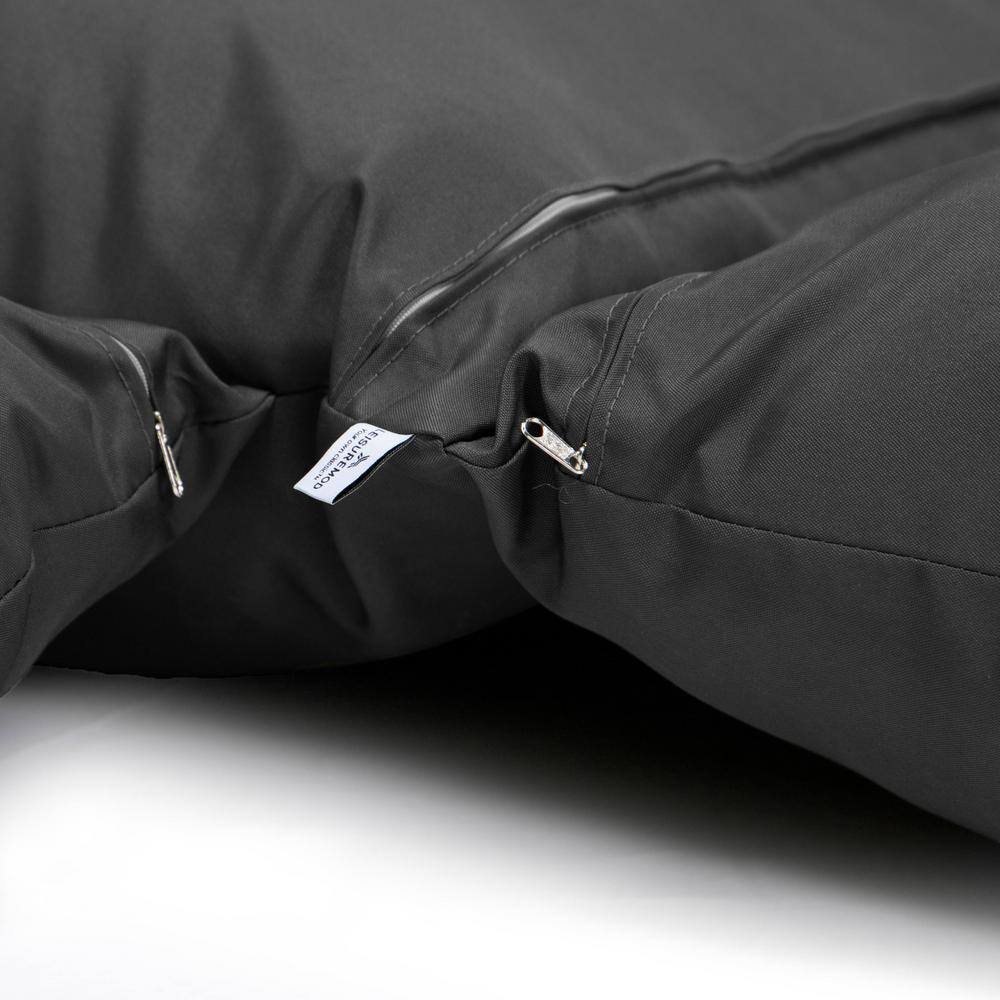 Black Cotton 2-Person Hanging Swing Chair Cushion