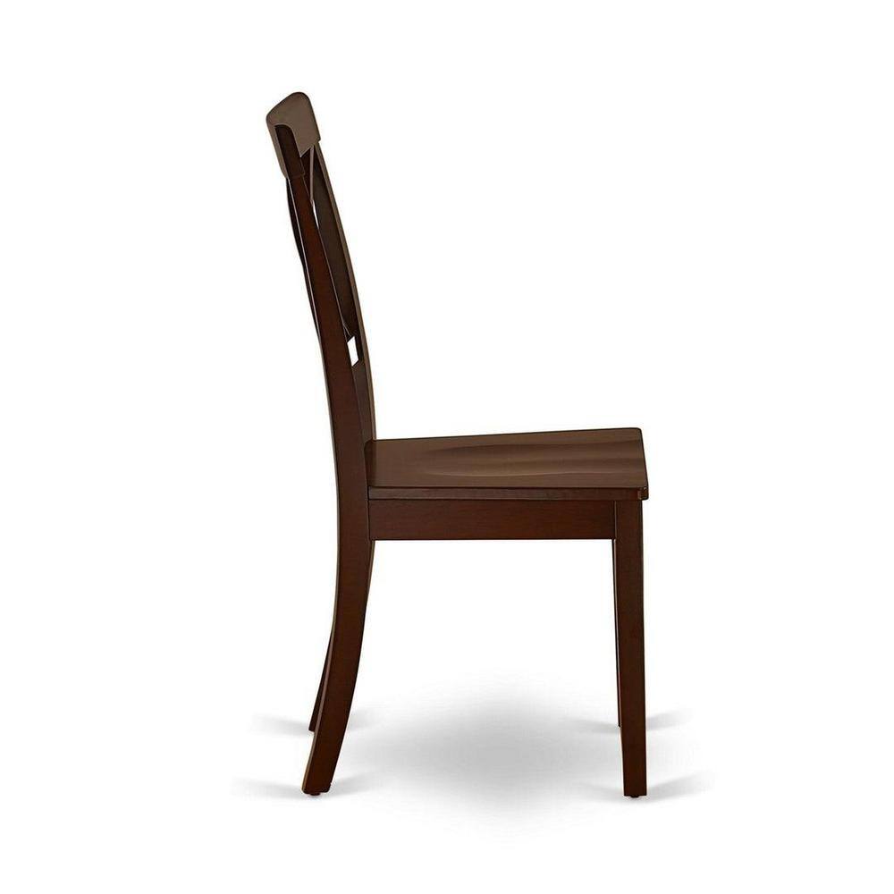 Mahogany Round Dining Table Set with 4 X-Back Chairs