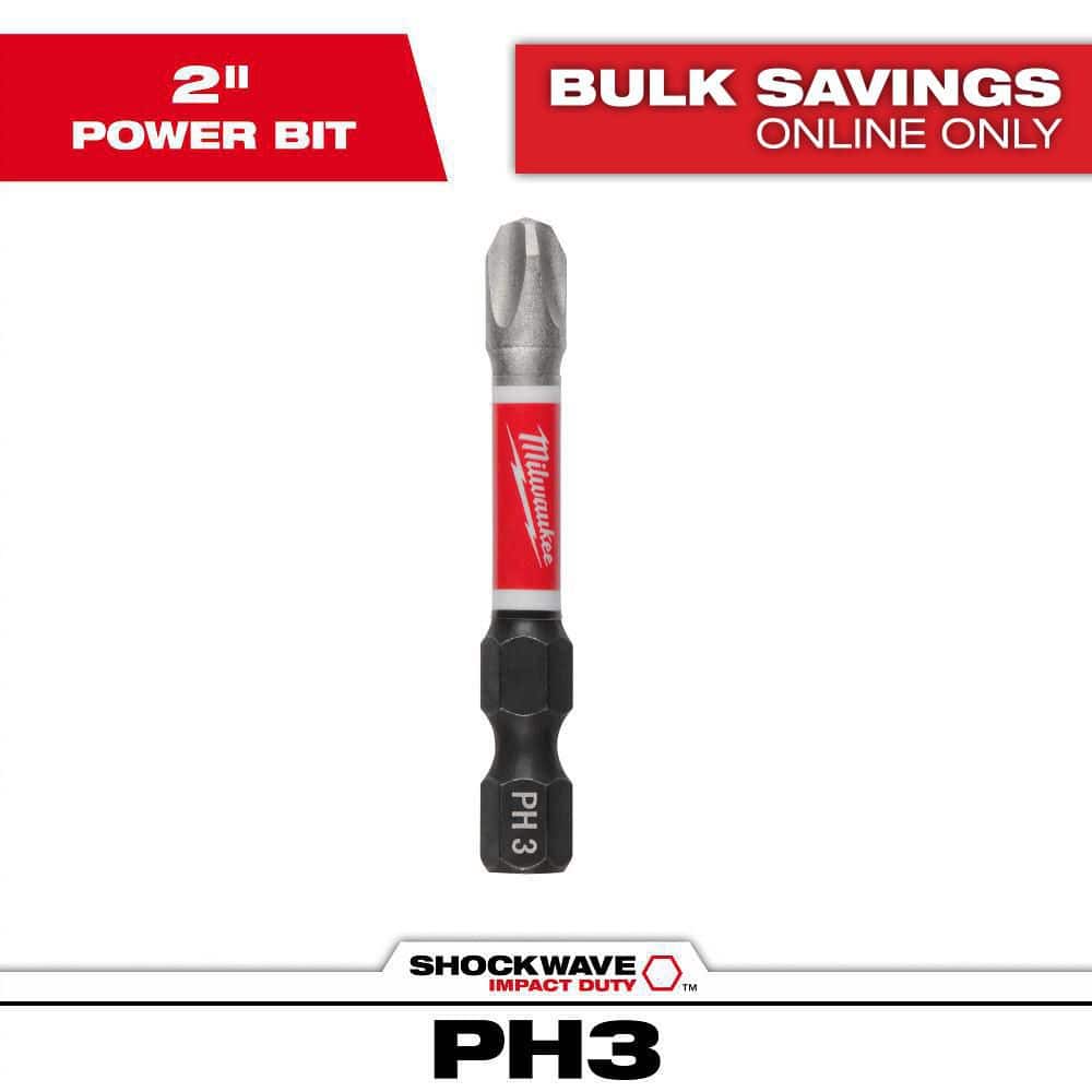 SHOCKWAVE Impact Duty 2 in. Phillips #3 Alloy Steel Screw Driver Bit (1-Pack) price history on PriceWatchPro