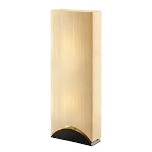 Sakura 42 in. Modern and Contemporary Premium Shade Floor Lamp with Black Lacquer Wood Base