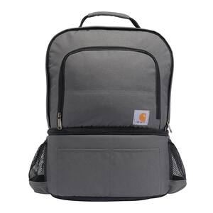 19 in. Insulated 24 Can Two Compartment Cooler Backpack Gray OS
