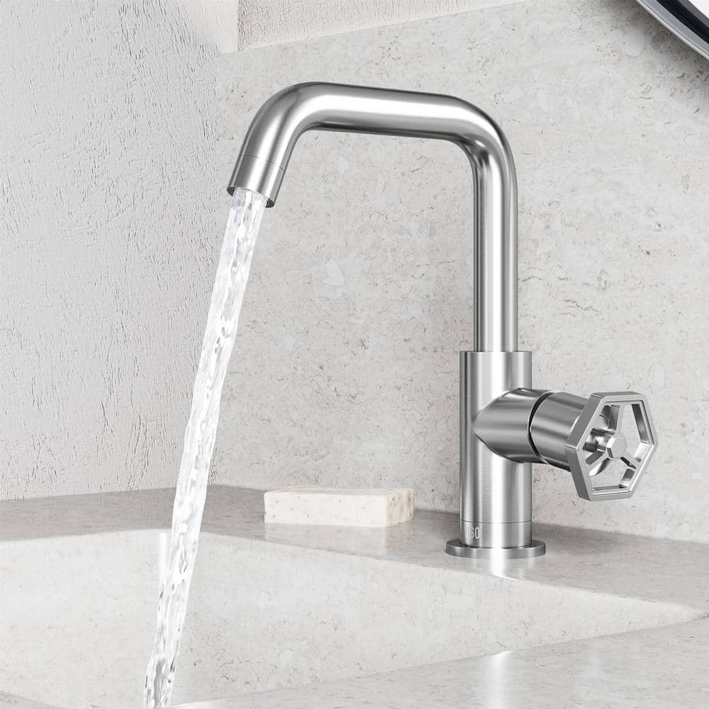 Ruxton Brushed Nickel Single-Handle Low-Arc Bathroom Faucet
