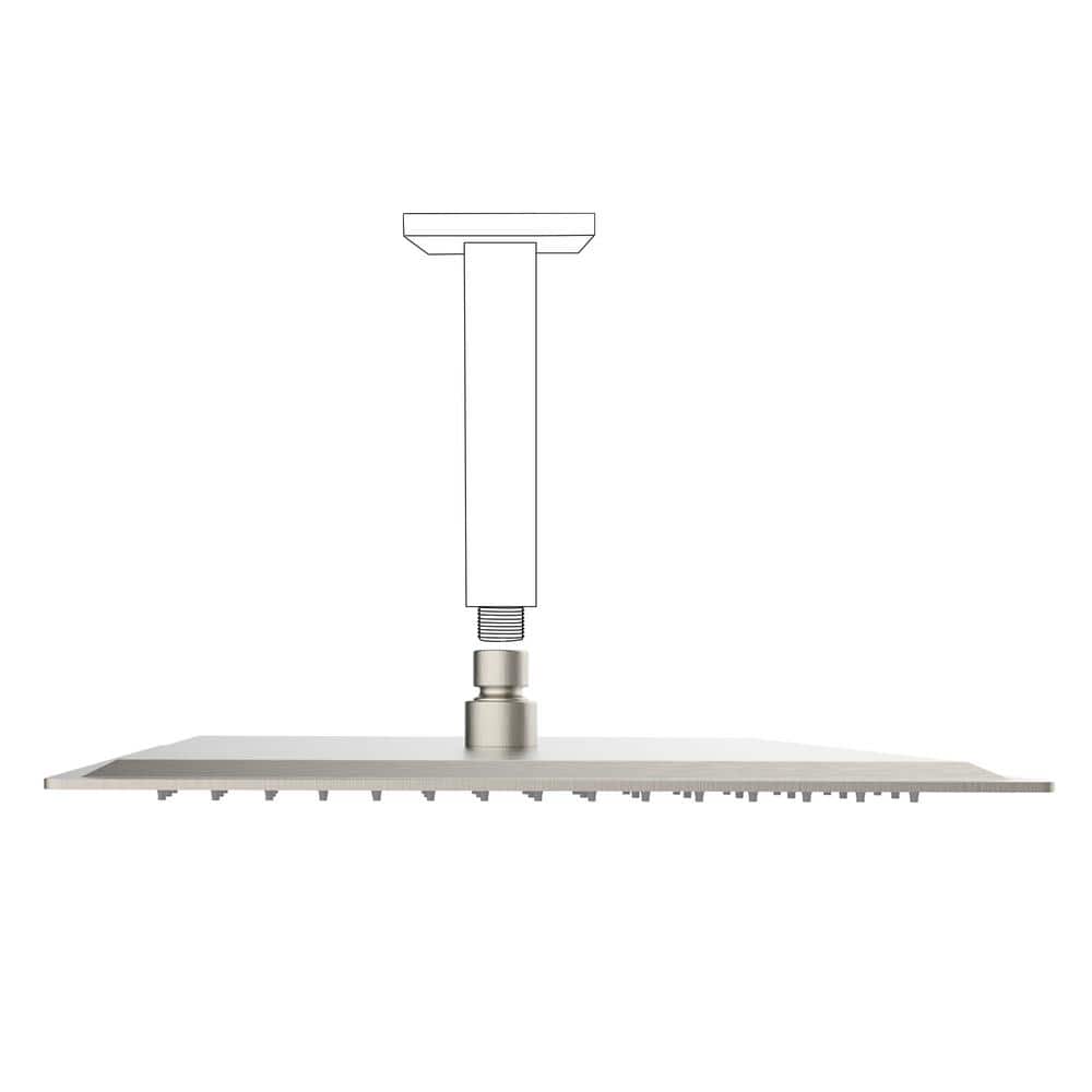 Rain Nickel Square Wall Mounted Shower Head